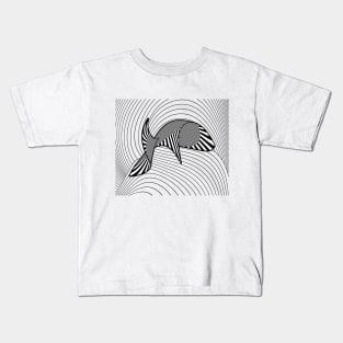 Whale OpArt Kids T-Shirt